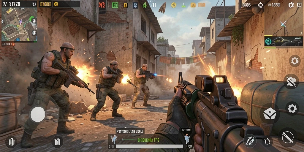 Gameplay seru di 3178 dengan aksi tembak-menembak yang intens.