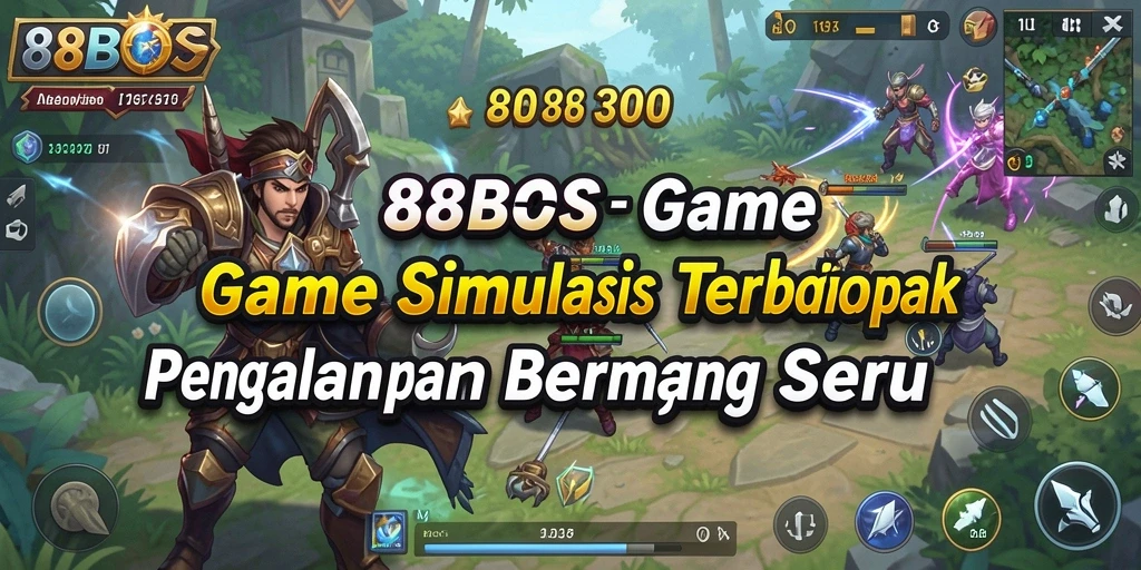 Screenshot menunjukkan gameplay menarik dalam 88BOS dengan berbagai fitur simulasi.
