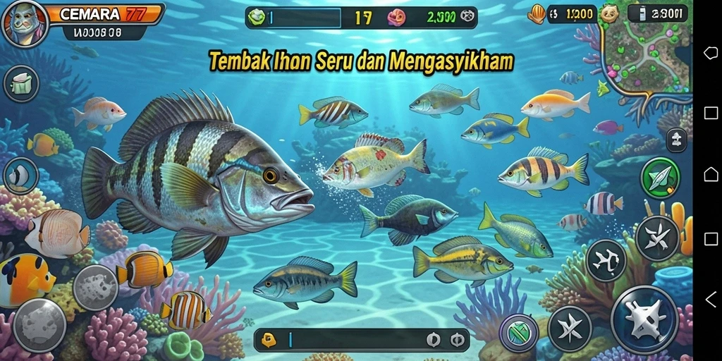 Tampilan menakjubkan gameplay Tembak Ikan CEMARA77.