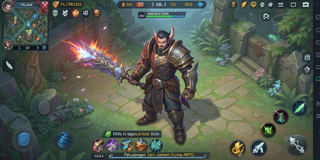 Screenshot FILTER303 menampilkan aksi seru dalam pertarungan ARPG.