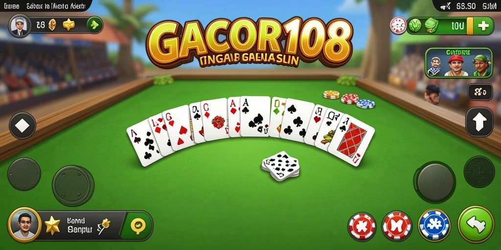 Screenshot GACOR108 menampilkan permainan Gaple yang seru dan interaktif.