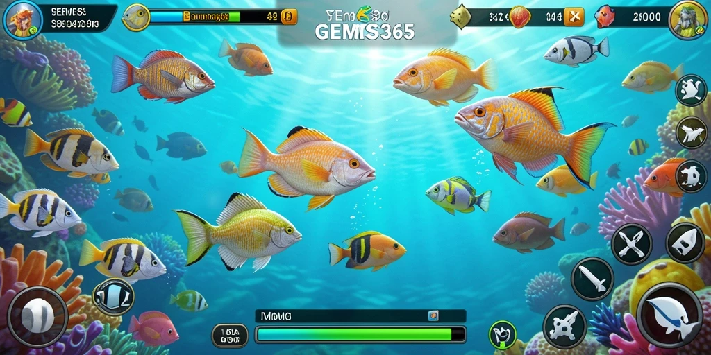 GEMS365 menampilkan gameplay Tembak Ikan yang seru dan penuh warna.