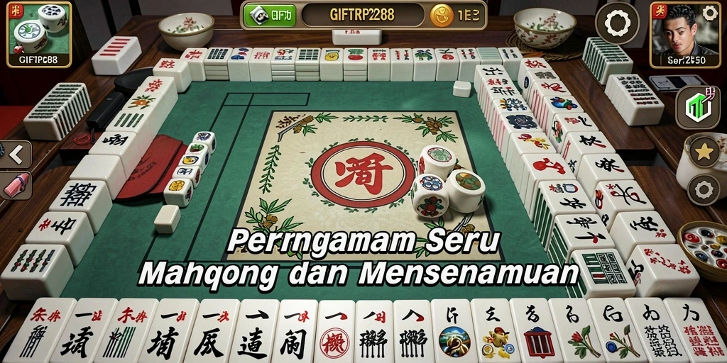Tampilan gameplay GIFTRP288 dengan papan Mahjong yang menantang.