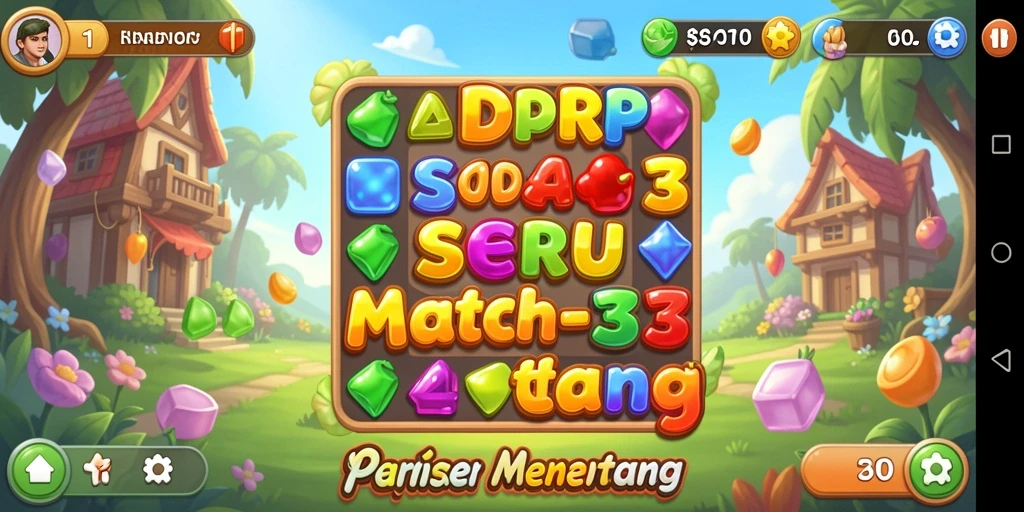Tampilan gameplay seru IDRRP yang penuh warna.