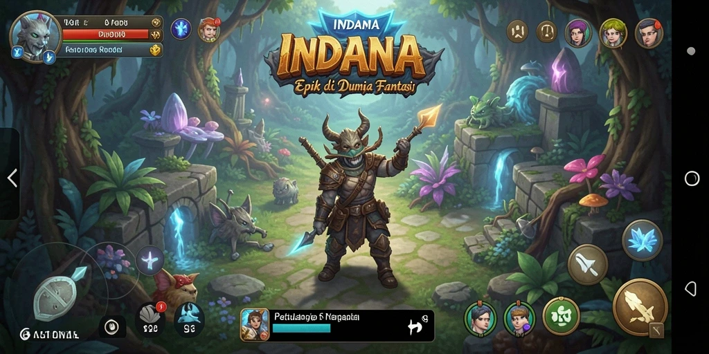 Screenshot gameplay INDAAA menampilkan karakter dalam aksi seru di dunia RPG.