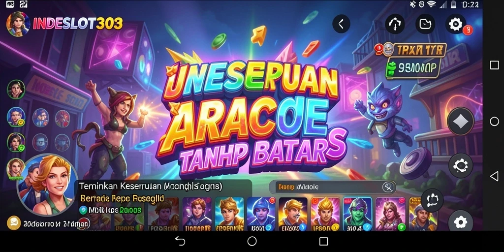 Tangkapan layar utama <strong>INDESLOT303</strong> menampilkan gameplay yang penuh warna dan aksi seru.