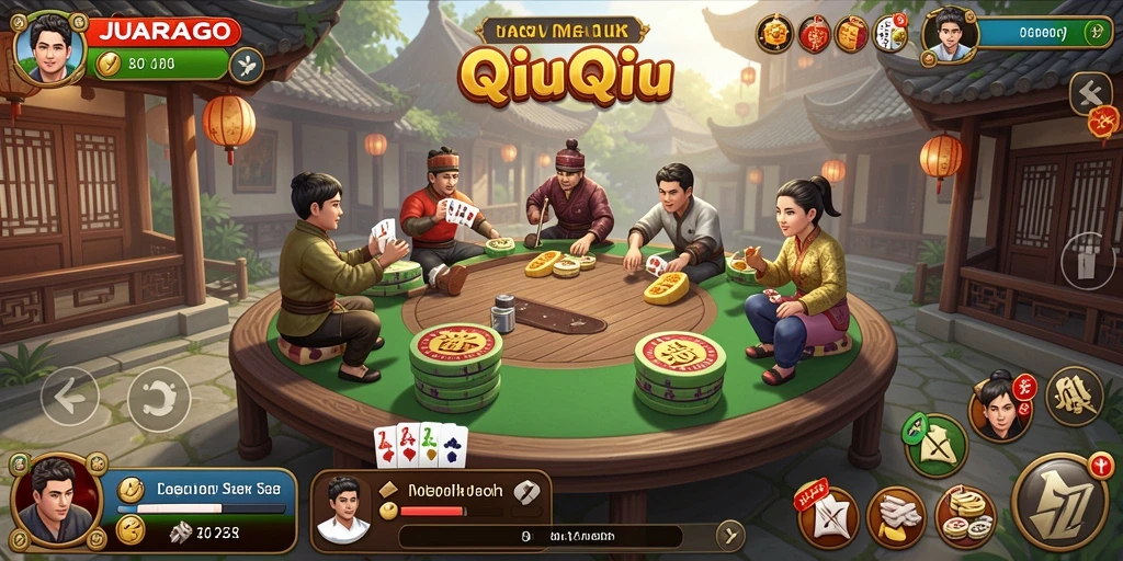 Tampilan gameplay JUARAGO dengan kartu dan turnamen seru.