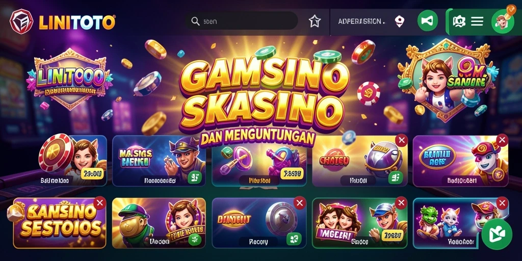 Tampilan menarik dari gameplay Kasino LINITOTO.