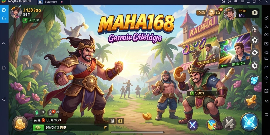 Screenshot utama MAHA168 menampilkan gameplay yang seru dan menantang.