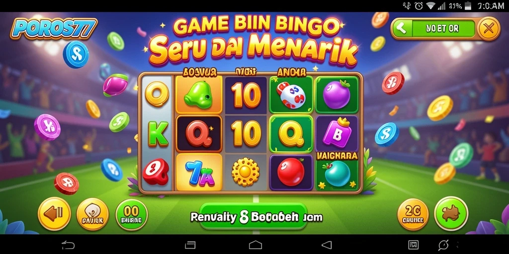 Tampilan menarik gameplay Bingo di POROS77.