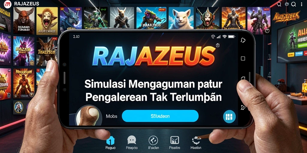 Tampilan gameplay RAJAZEUS yang realistis dan interaktif.