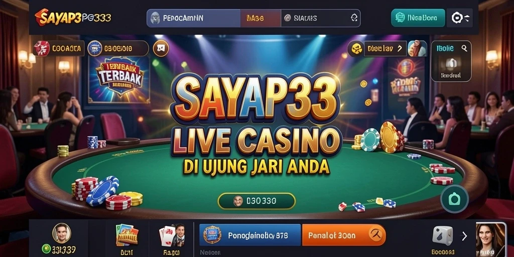 Tampilan gameplay Live Casino yang mengasyikkan di SAYAP33.