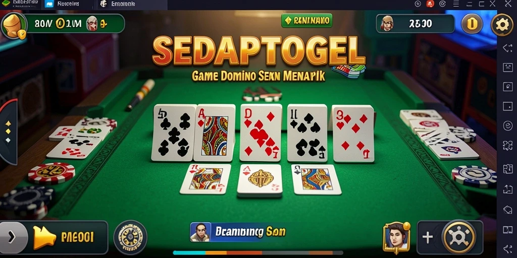 Screenshot game SEDAPTOGEL menampilkan aksi seru permainan Domino.