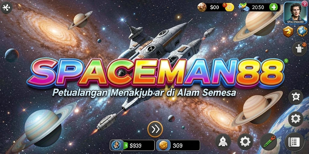 Tampilan gameplay petualangan luar angkasa yang seru dan menantang.