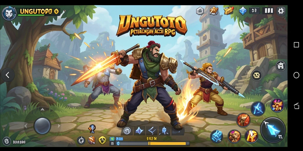 Tampilan menarik dari gameplay ARPG UNGUTOTO yang mendebarkan.